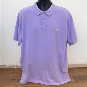 Vintage Lavender Mesh Polo Shirt by Ralph Lauren XXL
